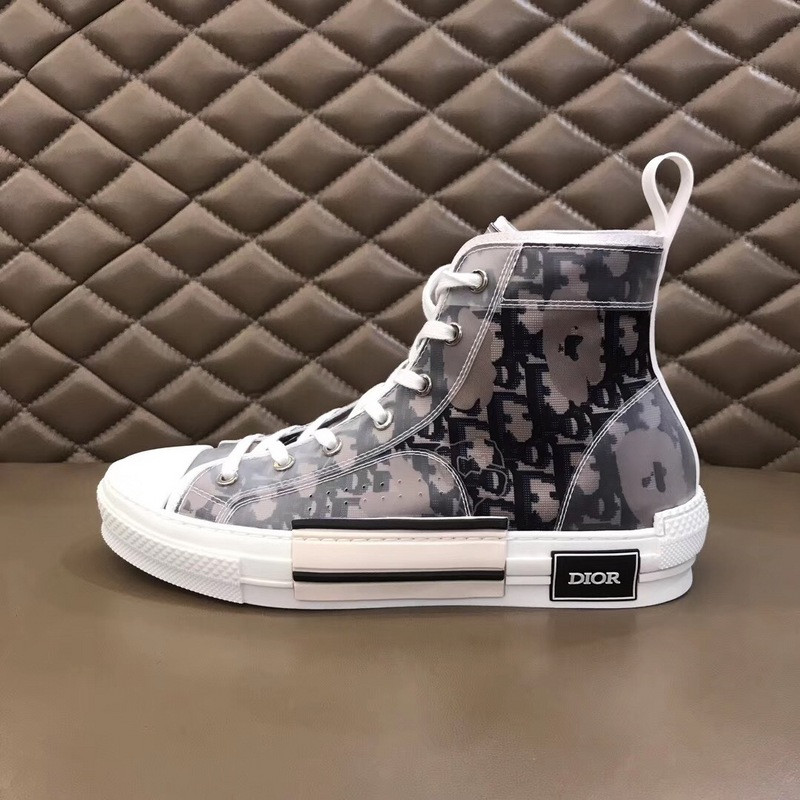 dio* b23 flowers technical canvas high-top sneaker