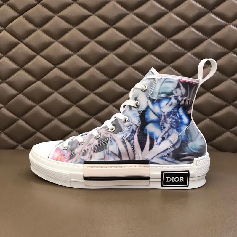 dio* b23 flowers technical canvas high-top sneaker