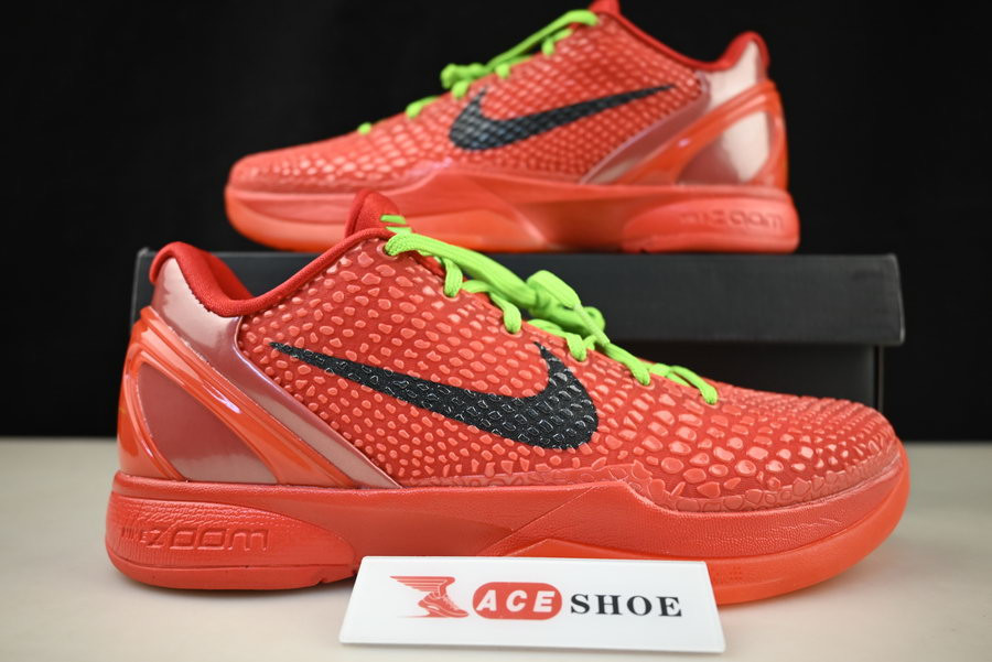 nike kobe 6 protro “reverse grinch” fv4921-600