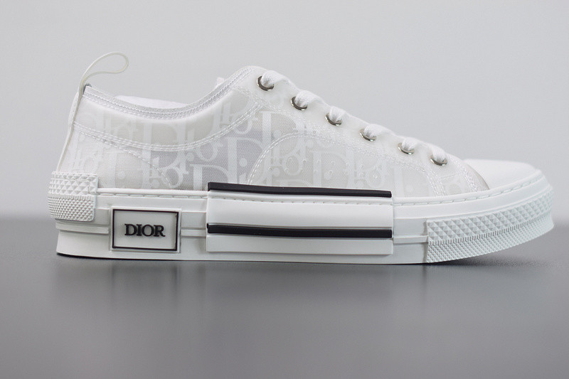 dio* b23 oblique low-top white sneaker