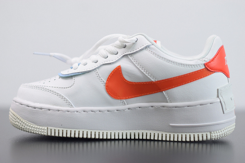 nike air force 1 shadow "summit white team orange" cq9503-100