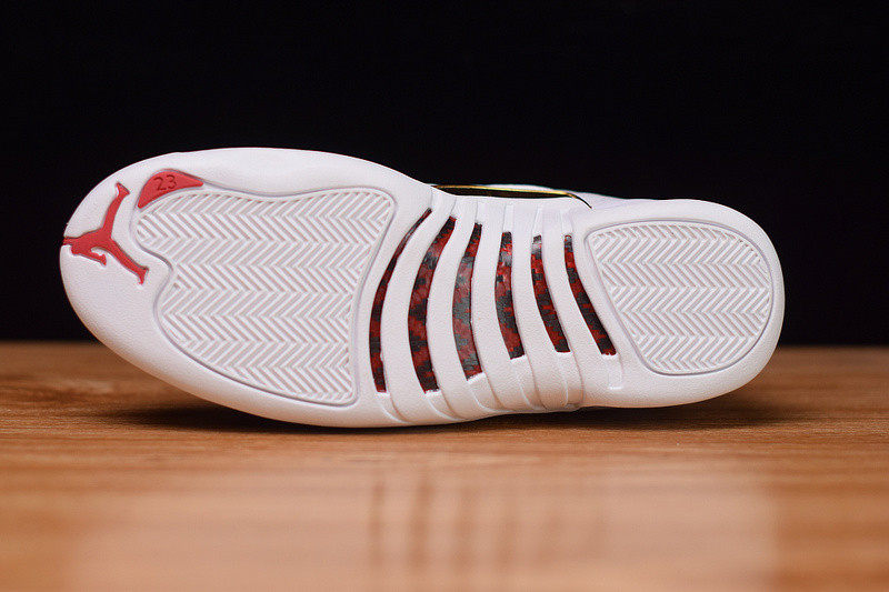 air jordan 12 fiba white university red 130690-107