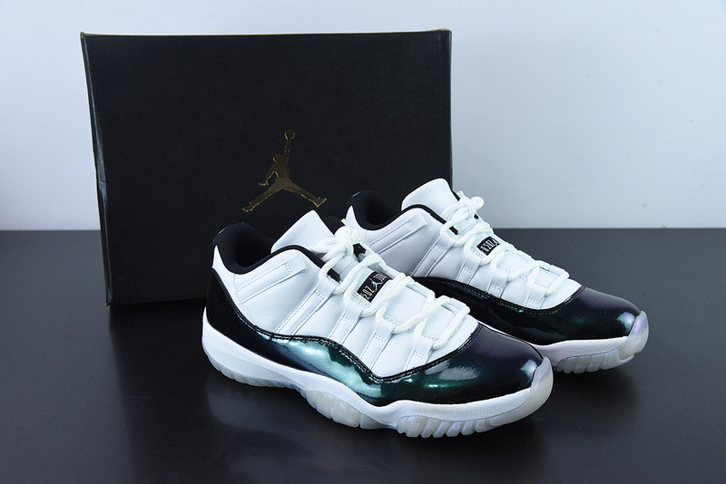 air jordan 11 retro low "emerald" 528895-145