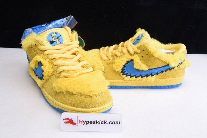 grateful dead x nike sb dunk low “yellow bear” cj5378-700